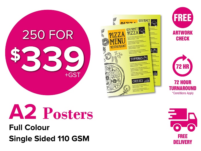 $339 for 250 A2 Poster Printing $385 for 500 Quantity